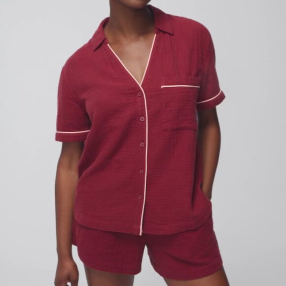 NWT Soma Cotton Gauze Short-Sleeve Pajama Set - Picture 7 of 12